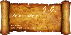 Göbl Omár névjegykártya